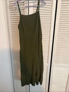 Olive Green Spaghetti Strap jumpsuit